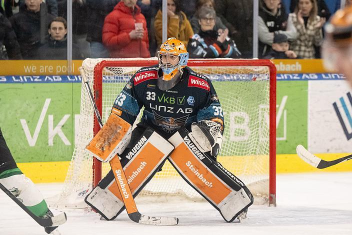 Tormann Thomas Höneckl (Steinbach Black Wings Linz) Steinbach Black Wings Linz vs HK SZ Olimpija Ljubljana, Linz AG Eisarena 