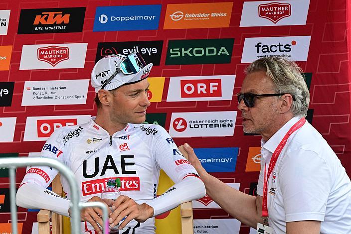 Felix Grossschartner (AUT, UAE Team Emirates), Thomas Pupp (Tour Direktor, Tour of Austria) 72. Tour of Austria, ME 2.1 Prolog St. Pölten