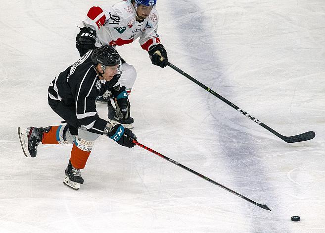 Juha-Pekka Hytönen (Black Wings 1992), Devin Sideroff (HC TWK Innsbruck  Die Haie) Black Wings Linz vs HC Innsbruck „die Haie“,  Eishockey, Testspiel