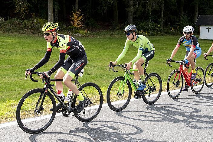 Michael Konczer (AUT, Hrinkow Advarics Cycleang), Lukas Meiler, GER (Team Vorarlberg Santic), Andi Bajc (SLO, Team Felbermayr Simplon Wels), 1. Mühlviertler Hügelwelt Classik, Königswiesen,  U23, Elite Damen und Herren