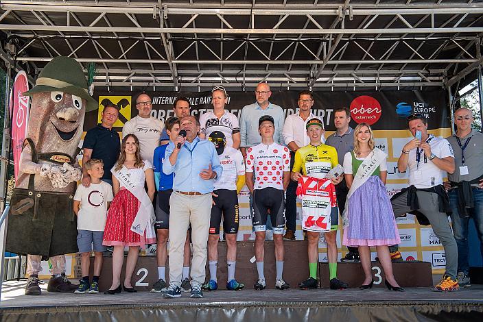 Die Trikotträger, Johannes Staune-Mittet (NOR, Team Jumbo-Visma) , Mike Schuch (NED, ABLOC CT), Rainer Kepplinger (AUT, Hrinkow Advarics), St.Florian, Asten - Resort Hinterstoder, Höss, Int. Raiffeisen Oberösterreich Rundfahrt UCI Kat. 2.2
