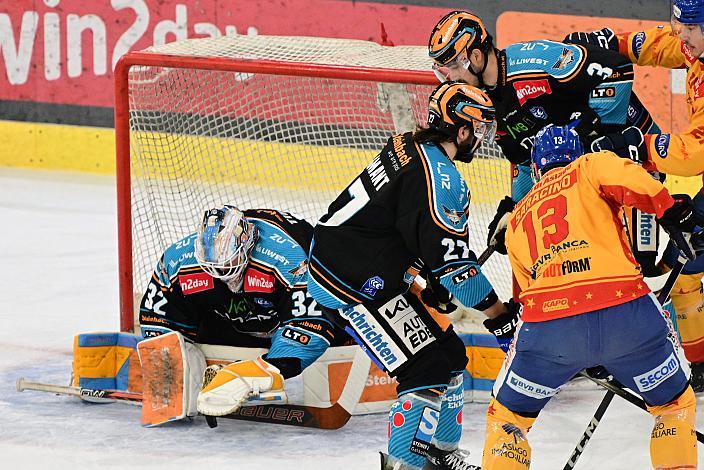 Tormann Rasmus Tirronen (Steinbach Black Wings Linz)  Win2Day ICE Hockey League,  Steinbach Black Wings Linz vs  Migross Supermercati Asiago Hockey 1935,  Linz AG Eisarena 