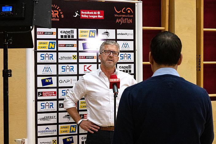 Arno Reisinger Präsident des VCA Amstetten Niederösterreich Volleyball CEV Challenge Cup VCA Amstetten NÖ vs Lausanne UC (Schweiz)