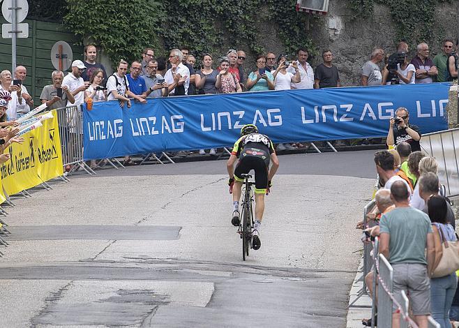 Daniel Geismayr (AUT, Team Vorarlberg) Linz Hauptplatz, Martinskirche,  Radsport 10. Int. OOE Rundfahrt Prolog