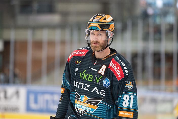 Sean Collins (Steinbach Black Wings Linz) Steinbach Black Wings Linz vs HC Pustertal Woelfe, 4. Runde ICE Eishockey Liga, Linz AG Eisarena