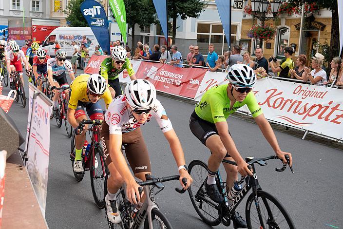 Im Gelben Trikot des Gesamtführenden Alec Segaert (BEL, Gaverzicht Be - Okay), Im Grünen Sprinttrikot Moritz Kärsten (GER, Team Deutschland) 46. Int. Keine Sorgen,  Junioren Rundfahrt UCI Kat. MJ 2.1, 2. Etappe Rohrbach - Rohrbach