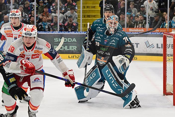 Tormann Dylan Wells (Steinbach Black Wings Linz) 8. Runde ICE, Steinbach Black Wings Linz vs EC KAC, Linz AG Eisarena 