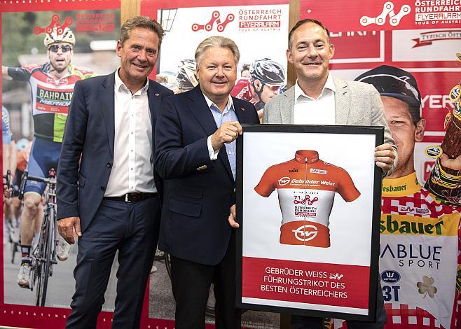v.l.  Franz Steinberger (Ã–-Tour Direktor), Dir. Harald Mayer, (Ã–RV PrÃ¤sident), Klaus Bannwarth (GebrÃ¼der Weiss) Ã–sterreich Rundfahrt