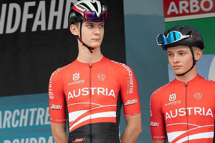 David Paumann (AUT, Team Österreich), Raphael Kokas (AUT, Team Österreich) 46. Int. Keine Sorgen,  Junioren Rundfahrt UCI Kat. MJ 2.1, 2. Etappe Rohrbach - Rohrbach