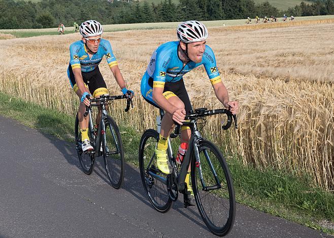 Etappensieger Stephan Rabitsch (AUT, Team Felbermayr Simplon Wels) vor Riccardo Zoidl (AUT, Team Felbermayr Simplon Wels) 1. Etappe Linz - Pelmberg