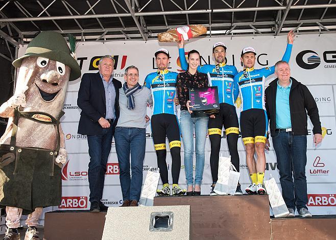 v.l. Stephan Rabitsch (AUT, Team Felbermayr Simplon Wels), Sieger Markus Eibegger (AUT, Team Felbermayr Simplon Wels), Riccardo Zoidl (AUT, Team Felbermayr Simplon Wels) 