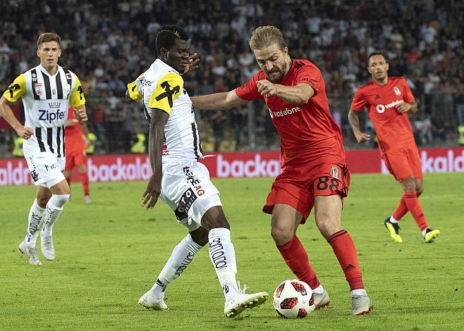 Yusuf Olaitan Otubanjo (LASK), Caner Erkin (Besiktas JK Istanbul), Euroleague Qualifier LASK - Besiktas JK Istanbul