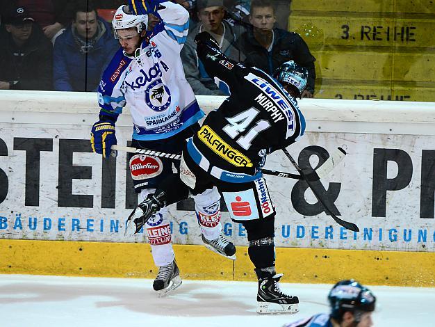 Curtis Murphy (Liwest Black Wings Linz) und Marco Pewal (EC VSV), EHC Liwest Black Wings Linz vs EC VSV, Play-Offs, Viertelfinale 