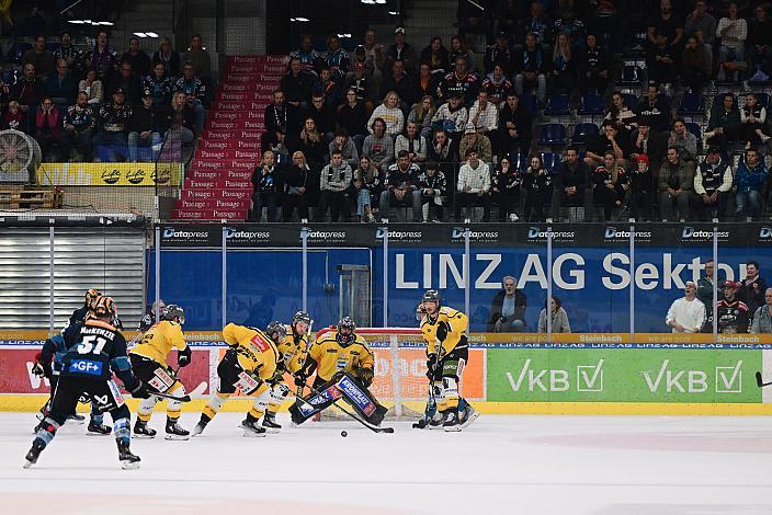 Powerplay für Linz Steinbach Black Wings Linz vs HC Pustertal Woelfe, 4. Runde ICE Eishockey Liga, Linz AG Eisarena