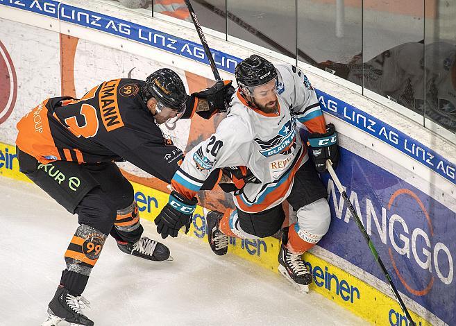 Mario Altmann (Graz 99ers), Will Pelletier (Black Wings 1992) Black Wings Linz vs Graz 99ers, Eishockey, Testspiel