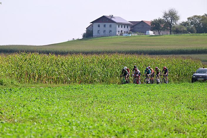 Die Ausreisser mit Jonas Schmeiser (GER, Auto Brosch Kempten), Lukas Meiler (GER, Team Vorarlberg), Filippo Fortin (ITA, Maloja Pushbikers), Linus Rosner (GER, Santic - Wibatech), Road Cycling League Ranshofen, OÖ