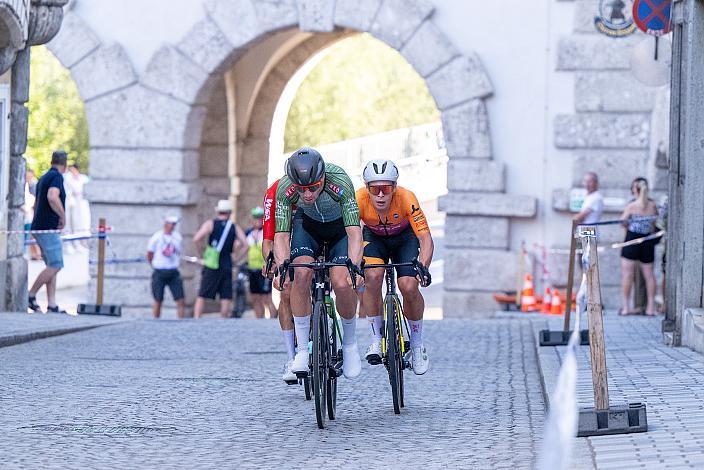 Die Ausreisser mit Sieger Loic Bettendorff (LUX, Hrinkow Advarics), , 2. Matthias Gusner (AUT, WSA KTM Graz), 3. Josef Dirnbauer (AUT, Cycling Team Schwingshandl),
 27. Int. ASVÖ - HRINKOW City Kriterium Steyr, Herren Elite, ÖRV, Radsport, Mountainbike, ELITE Rennrad