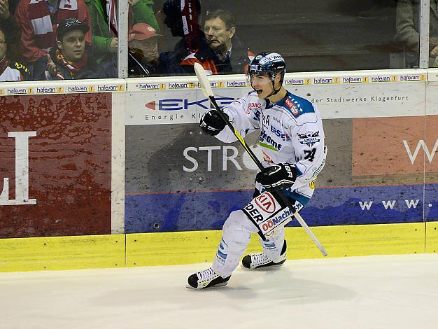 Daniel Oberkofler (Liwest Black Wings Linz) und (EC KAC), EC KAC vs EHC Liwest Black Wings Linz, Spiel 6, Play-Offs, Semifinale