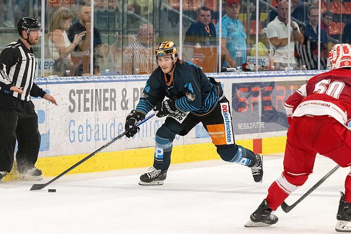 Nico Feldner (Steinbach Black Wings Linz), Kevin Grasmik (EC Bad Nauheim),  Testspiel Steinbach Black Wings Linz vs EC Bad Nauheim, Linz AG Eisarena, pre season 