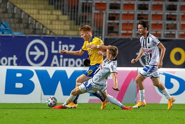 v.l. Zsolt Kalmar (FC DAC 1904 Dunajska Streda), Philipp Wiesinger (LASK), Thomas Sabitzer (LASK Linz), Fussball, Euroliga