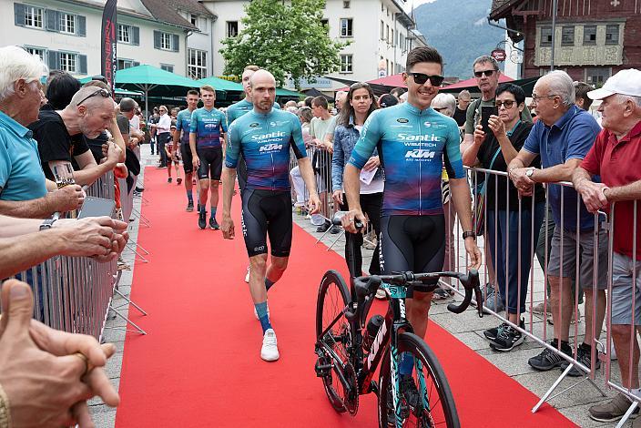 Stefan Brandlmeier (GER, Santic-Wibatech), Mario Gamper (AUT, Santic-Wibatech) 72. Tour of Austria, Präsentation der Teams, Dornbirn