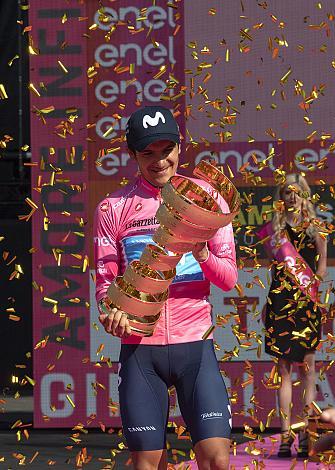 Richard Carapaz (ECU, Movistar Team) Sieger des 102.  Giro, Giro d Italia, Radsport, 102. Giro d Italia - 21. Etappe Zeitfahren 