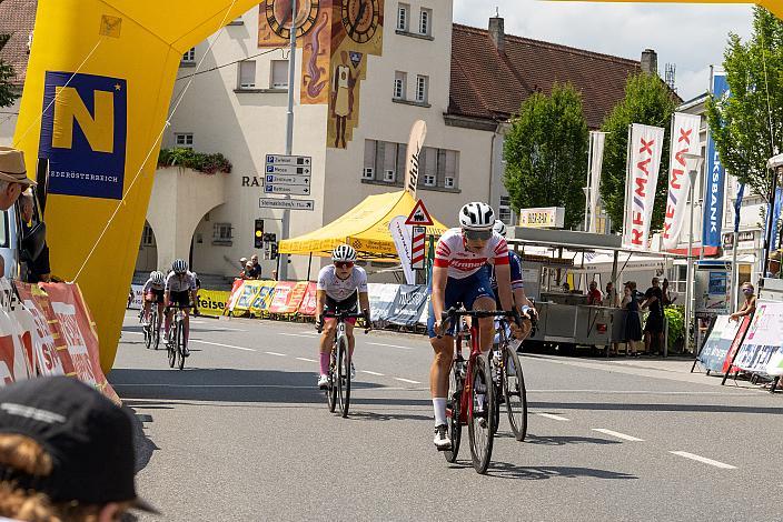 Siegerin im Führungstrikot der Cycling League Petra Zsanko (HUN, Arbö Rapso Knittelfeld), 2. Platz Carina Schrempf (AUT, Fenix-Deceuninck), 3. Platz Elisa Winter (AUT, Union Raiffeisen Radteam Tirol)  52. Erlauftaler Radsporttage Damen, Road Cycling League Austria