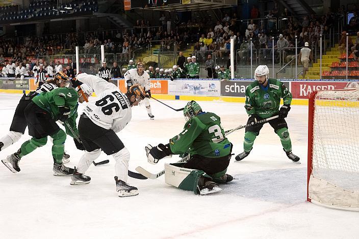 Stefan Gaffal (Steinbach Black Wings Linz), Tormann Zan Us (Olimpija Ljubljana), Steinbach Black Wings Linz vs Olimpija Ljubljana,  WIn2day ICE Hockey League