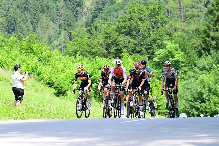Sieger Mauro Brenner (GRER, TUDOR PRO CYCLING TEAM U23), Jakob Purtscheller AUT, Tirol KTM Cycling Team), David Preyler (AUT, Tirol KTM Cycling Team) in der Ausreissergruppe, Drei Länder Meisterschaft U23,  Austria