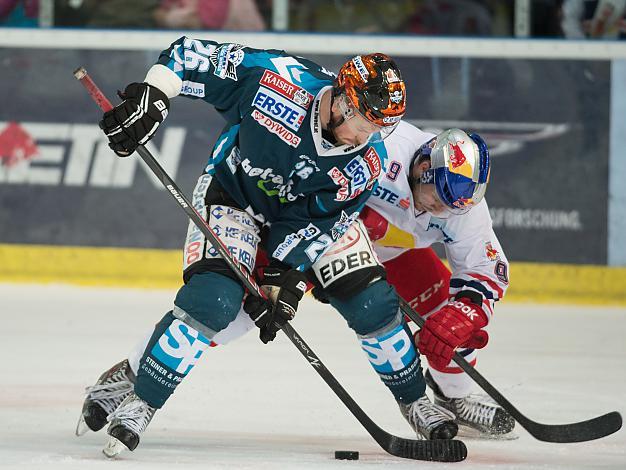 Rob Hisey und Garret Roe, Linz. EC Red Bull Salzburg vs EHC Liwest Black Wings Linz, Halbfinale, Semifinale, Play-Offs