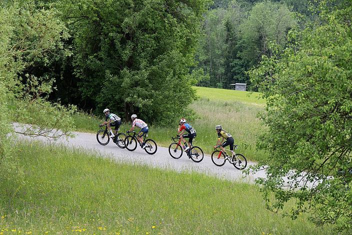 Emil Toudal (DEN, Team Coloquick), Im Bergtrikot Daan Soete (BEL, Team Deschacht - Group Hens - Containers Maes), Moritz Czasa (GER, Rad-Net Osswald), Leo Doyle (IRL, Arbö Headstart on Fahrrad), 3. Etappe St.Florian/Asten  - Hinterstoder, Int. Raiffeisen Oberösterreich Rundfahrt UCI Kat. 2.2