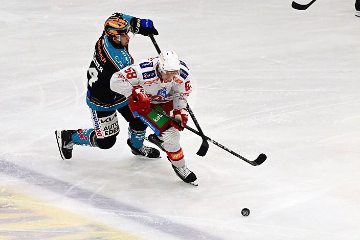 Niklas Neubauer (Steinbach Black Wings Linz), Luka Gomboc (EC KAC), Win2Day ICE Hockey League,  Steinbach Black Wings Linz vs EC KAC,  Linz AG Eisarena 