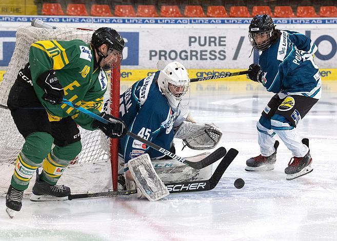 Tormann Martin Reder (Eishockey Akademie Oberösterreich), Tobias Polakovic (Eishockey Akademie Oberösterreich), Eishockey Akademie Oberösterreich vs EHC LustenauU16 Meisterschaft Oesterreich, U16 Nachwuchsliga, Eishockey,  