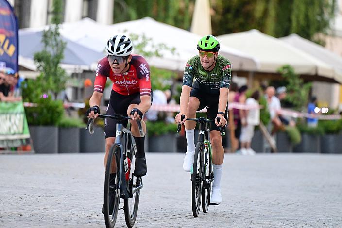 Christian Rush (NZL, ARBÖ Kärnten Sport Feld am See), Sieger Loic Bettendorff (LUX, Hrinkow Advarics) 28. Int. ASVÖ - HRINKOW City Kriterium Steyr, Herren Elite, ÖRV, Radsport, Mountainbike, ELITE Rennrad