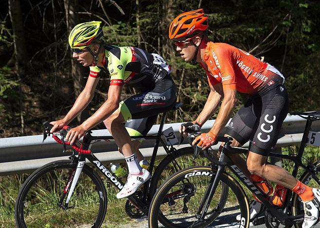 Daniel Geismayr (AUT, Team Vorarlberg), Riccardo Zoidl (AUT, CCC Team) Herren Elite Rad Strassen Staatsmeisterschaft, Mondsee