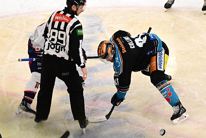 Istvan Bartalis (Hydro Fehervar AV 19), Sean Collins (Steinbach Black Wings Linz)  Win2Day ICE Hockey League,  Steinbach Black Wings Linz vs Tiwag Innsbruck - Hydro Fehervar AV 19