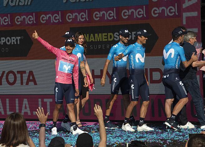 Richard Carapaz (ECU, Movistar Team) Sieger des 102.  Giro, Giro d Italia, Radsport, 102. Giro d Italia - 21. Etappe Zeitfahren 