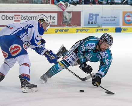 Patrick Spannring (EHC Liwest Black Wings Linz),  EHC Liwest Black Wings Linz vs EC VSV