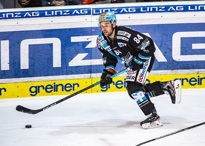 Im Bild: Dragan Umicevic (EHC Liwest Black Wings Linz) Eishockey,  EHC Liwest Black Wings Linz vs HC Orli Znojmo