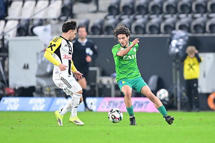 Sascha Horvath (LASK Linz), Matthäus Taferner (WSG Tirol) Fussball LASK vs WSG Tirol , Admiral Bundesliga, 18. Runde  2025 - 2026