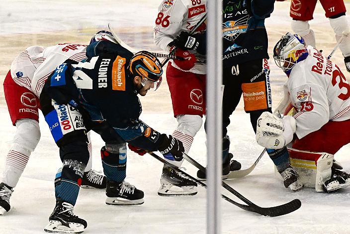 Nico Feldner (Steinbach Black Wings Linz) trifft zum 1 zu 0, Steinbach Black Wings Linz vs EC Red Bull Salzburg, Playoffs, 2. Viertelfinale, Linz AG Eisarena 