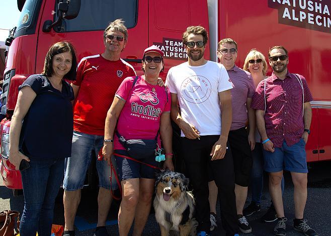 Marco Haller (AUT, Team Katusha - Alpecin), mit seinen Fans, Verona  Giro, Giro d Italia, Radsport, 102. Giro d Italia - 21. Etappe Zeitfahren 