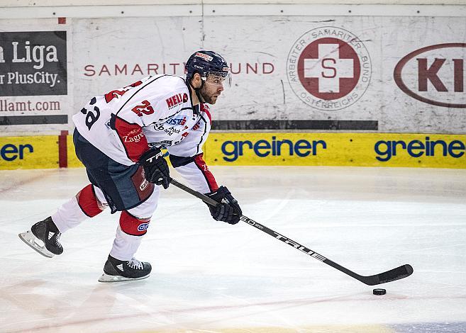 Yann Sauve (KHL Medvescak Zagreb)  EHC Liwest Black Wings Linz vs EKHL Medvescak Zagreb
