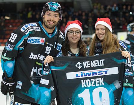 Andrew Jacob Kozek  (EHC Liwest Black Wings Linz), Ladies Charity, EHC Liwest Black Wings Linz vs HDD TELEMACH Olimpija Ljubljana, Laibach