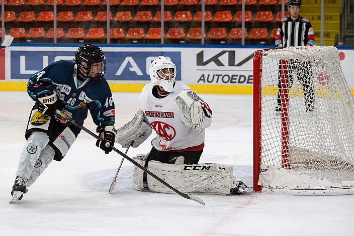 Simon Huemer (Eishockey Akademie Oberösterreich) Eishockey Akademie Oberösterreich vs EC KAC, bet-at-home ICE Junior Hockey League