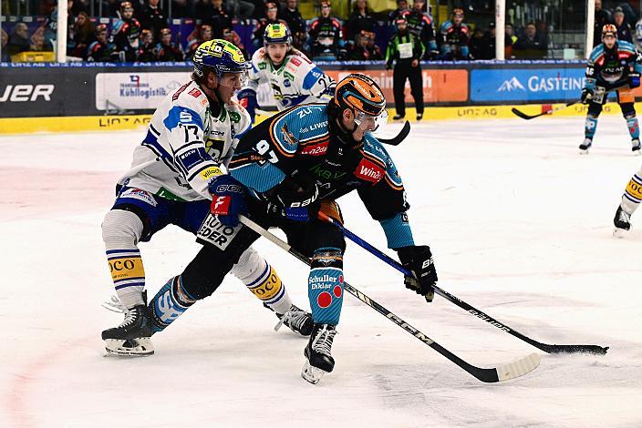 Philipp Lindner (EC iDM Wärmepumpen VSV), Luka Maver (Steinbach Black Wings Linz) Win2Day ICE Hockey League,  Steinbach Black Wings Linz vs EC iDM Wärmepumpen VSV,  Linz AG Eisarena 