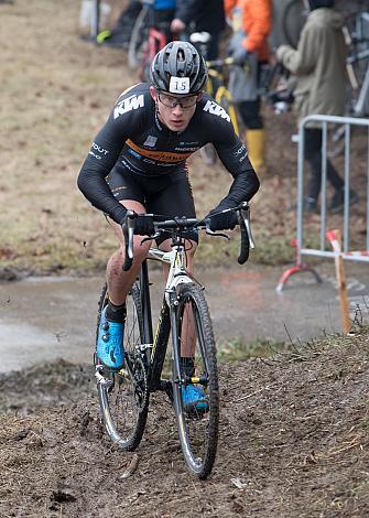 07.01.2018, St. Pölten, AUT, Rad Querfeldein Staatsmeisterschaft Elite Herren, 2018, St. Pölten, Niederösterreich, im Bild Marvin Hammerschmid (AUT, Team Feldbinder Owayo˽Ktm) //  during cycling cross championship, St. Pölten, Ni
