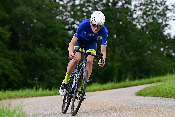 Im Blauen Punkte Trikot Jasper Verbrugge (BEL, Acrog-Tormans), 50. OÖ Junioren Rundfahrt, 3. Etappe Bad Wimsbach Strass im Attergau