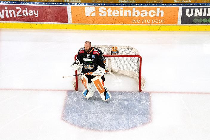 Tormann Rasmus Tirronen (Steinbach Black Wings Linz) Steinbach Black Wings Linz vs HCB Südtirol Alperia, Viertelfinale, 6. Runde ICE Hockey League, Linz AG Eisarena 