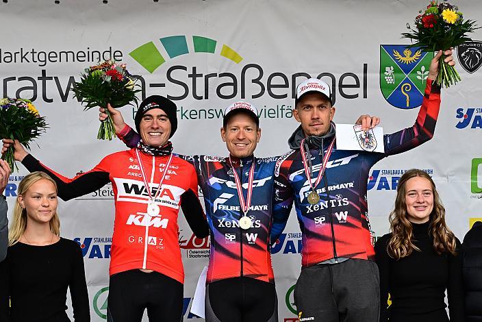 Podest Berg MS 2. Platz Martin Messner (AUT, WSA KTM Graz pb Leomo), Sieger Hermann Pernsteiner (AUT, Team Felt - Felbermayr), 3. Platz Riccardo Zoidl (AUT, Team Felt - Felbermayr) Road Cycling League, Judendorf - Plesch, Stmk